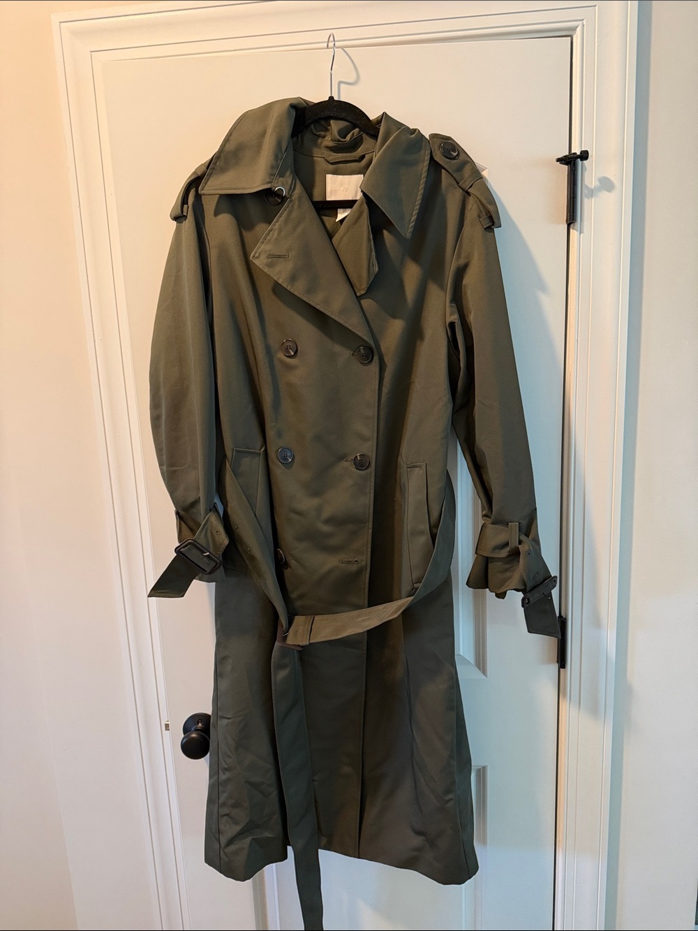 H&M Olive Trench Coat with Belt